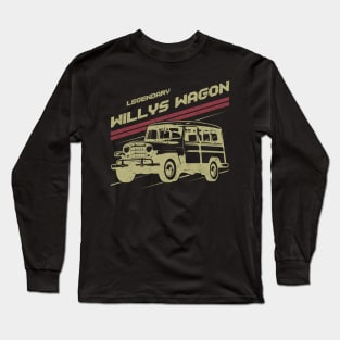 Willys Wagon Jeep car trailcat Long Sleeve T-Shirt